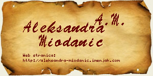 Aleksandra Miodanić vizit kartica